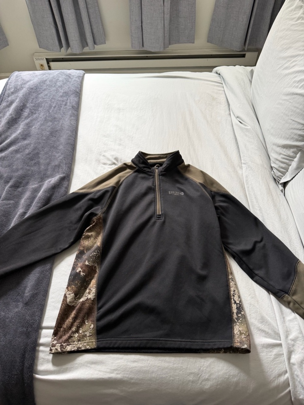 Red Head Black & Olive Half-Zip Jacket
